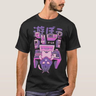 Game On Cute Geek Nerd Cat Gift T-Shirt
