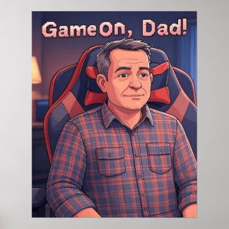 Game On Dad Gaming Chair Digital Print