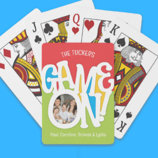 Game ON! Family Photo Cute & Colourful Playing Cards