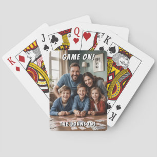 Game On Family Photo Playing Cards