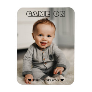 Game On Family Photo Playing  Magnet