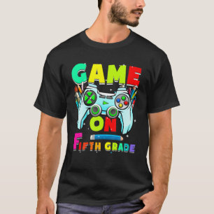 Game On Fifth Grade Controller Gamer Birthday Boy T-Shirt