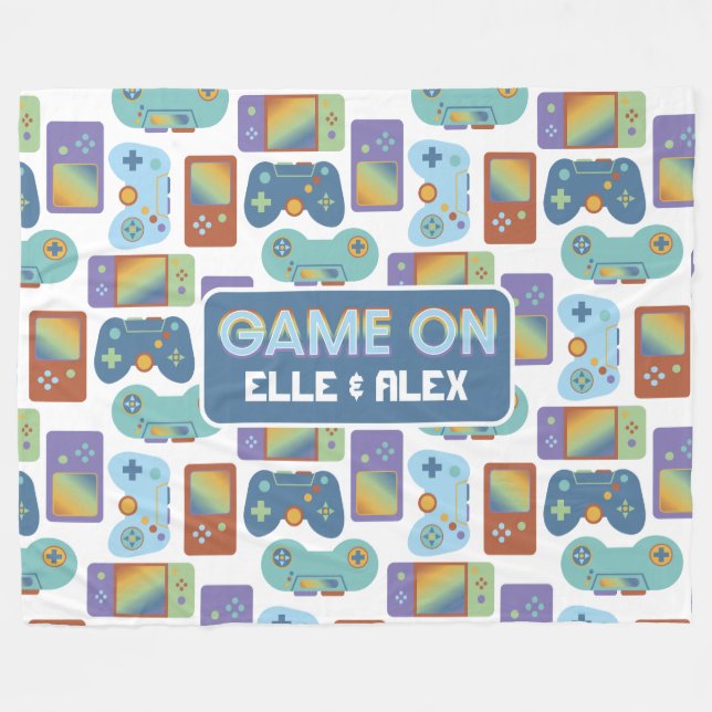 Game On Fleece Blanket (Front (Horizontal))