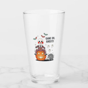 Game on Ghosts Halloween Glass