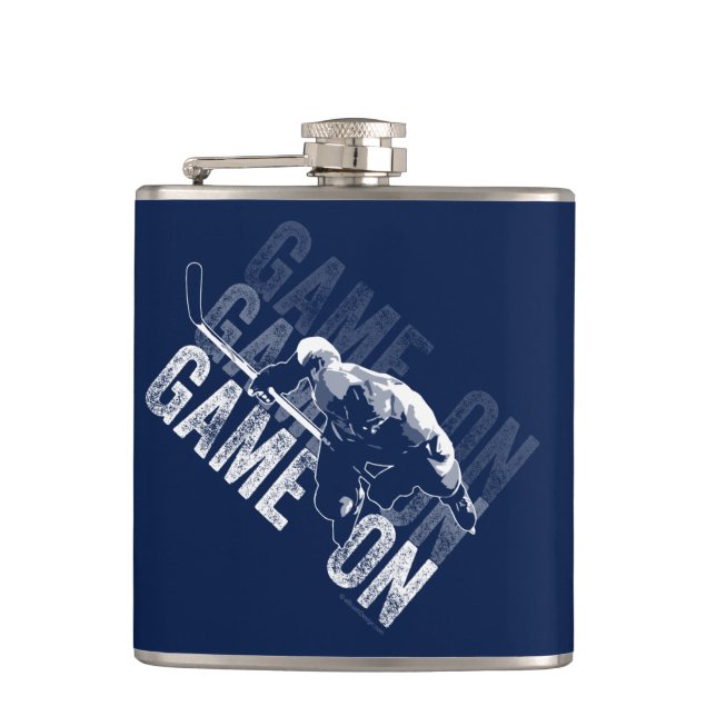 Game On (Hockey) Hip Flask (Front)