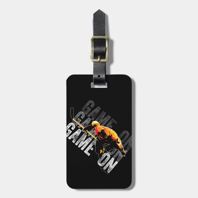 Game On (Hockey) Luggage Tag (Front Vertical)