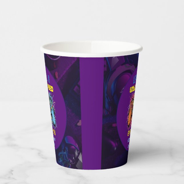  Game On Level Up Video Game Birthday Paper Cups (Left)