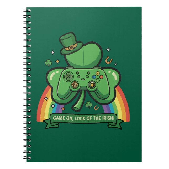 Game On Luck of the Irish | St. Patrick's Day Game Notebook (Front)