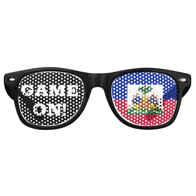 Game On! Lunettes de soleil & Haïti Drapeau / vent (Devant)