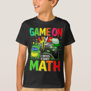 Game On Math First Day Gamer Back to School T-Shirt