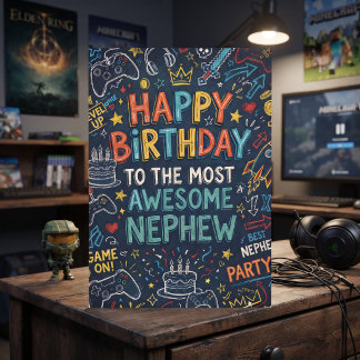Game On! Nephew's Happy Birthday Card