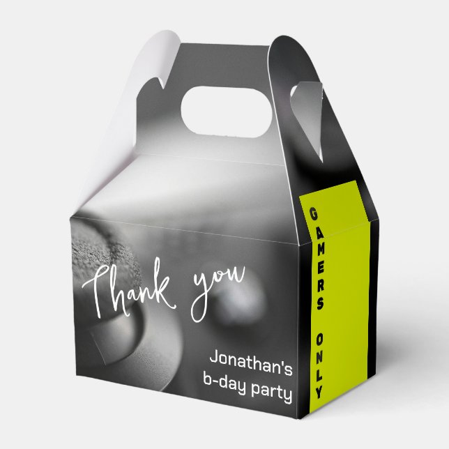 Game On Personalized Gamer Birthday Level up Favor Box (Front Side)