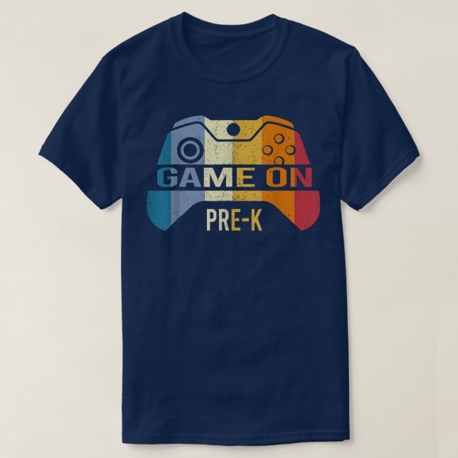 Game On Pre-K Back To School Pre-K Level Unlocked  T-Shirt (Design Front)