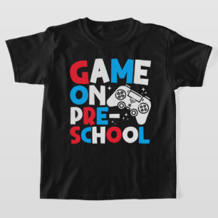 Game On PreSchool Grade Funny Birthday Boy Gaming  T-Shirt