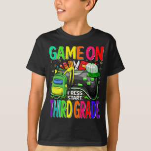 Game On Third Grade First Day Gamer Back to School T-Shirt