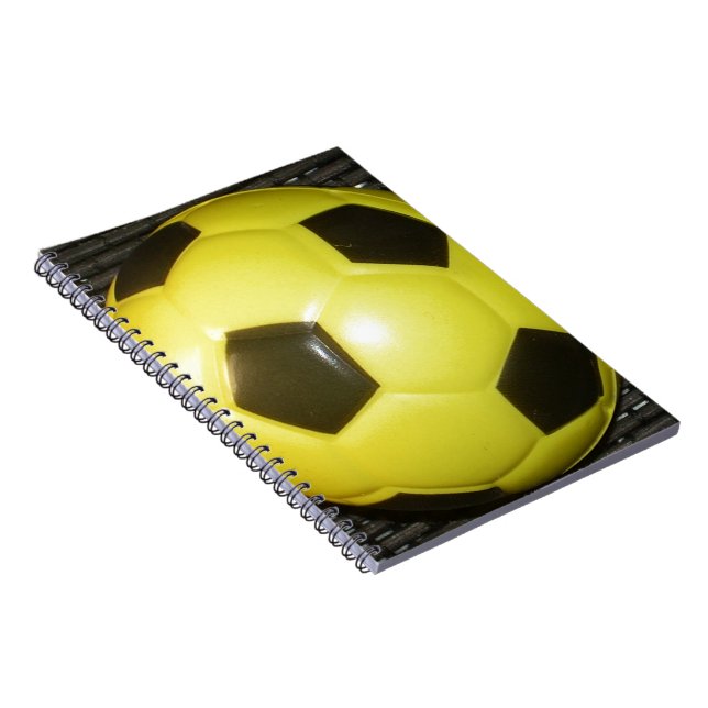 Game On! Yellow & Black Football  Notebook (Right Side)