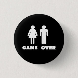Game over 1 inch round button