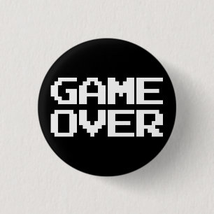 Game Over 1 Inch Round Button