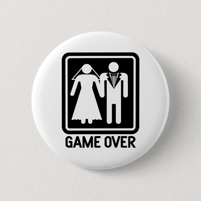 Game Over 2 Inch Round Button (Front)
