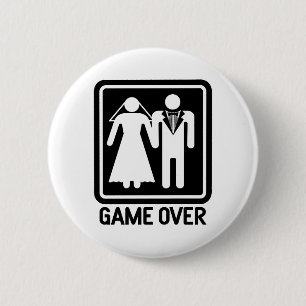 Game Over 2 Inch Round Button