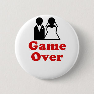 Game Over 2 Inch Round Button