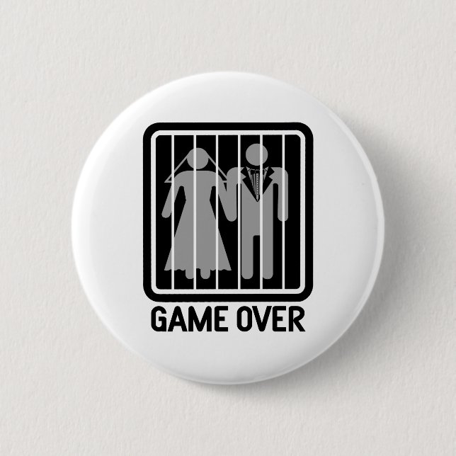 Game Over 2 Inch Round Button (Front)