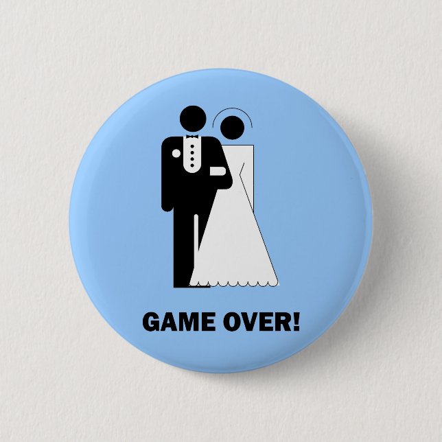 Game over 2 inch round button (Front)
