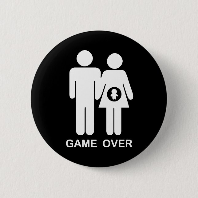 Game Over 2 Inch Round Button (Front)