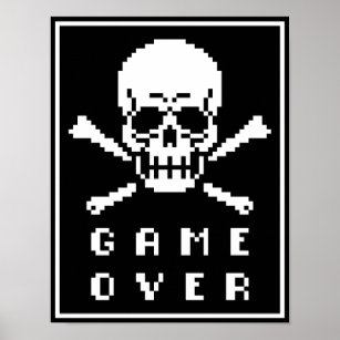 Pixel Skull Wall Art & Décor