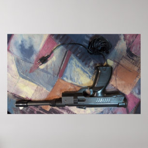 Game Over at the arcade, Gamer Gun Poster
