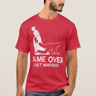 Game over bachelor party bride and groom wedding  T-Shirt