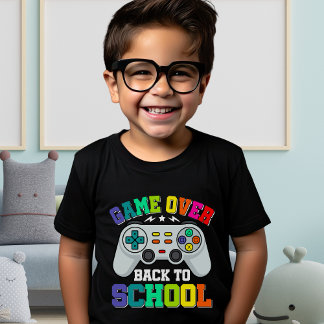 Game Over Back to School – Funny Gamer  T-Shirt