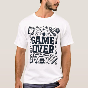 Game Over, Back to School: Monochrome Essentials T-Shirt