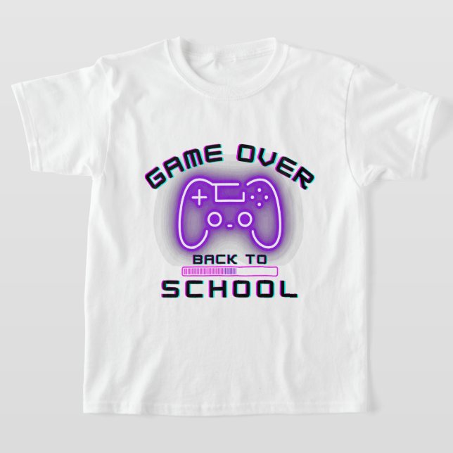 Game Over Back To School T-Shirt (Laydown)