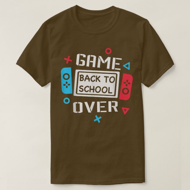 Game Over Back To School Video Game Controller Kid T-Shirt (Design Front)