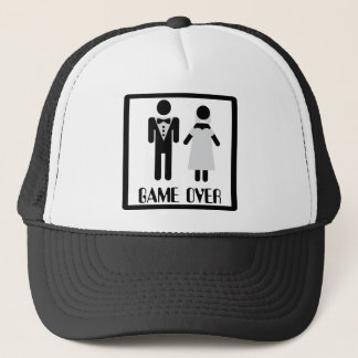 game over bridal couple icon trucker hat