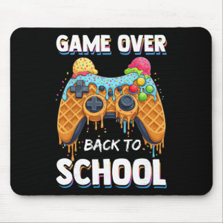 Game Over Ck To School Funny Waffle Gamer Mouse Pad