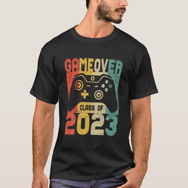 Game Over Class Of 2023 Senior Video Games School T-Shirt (Front)