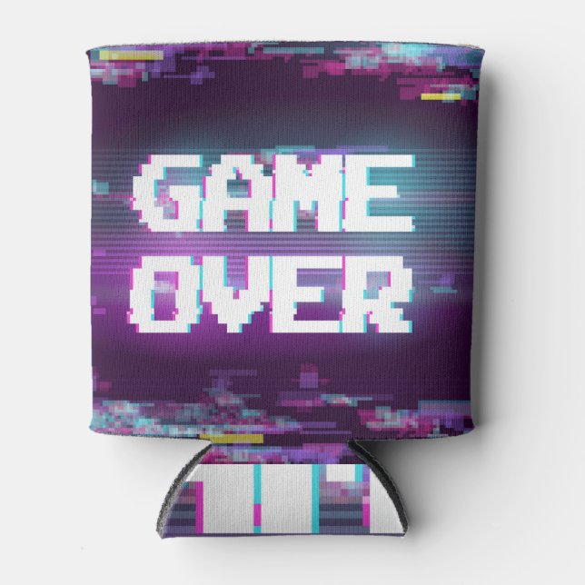 Game over concept, glitch effect. can cooler (Front)
