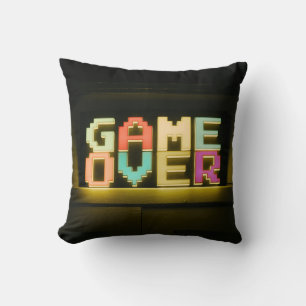 Game Over Cute Simple Pixel Art Pixel Arts Easy De Throw Pillow