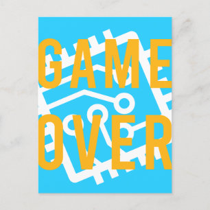 Game Over Digital Circuit Postcard