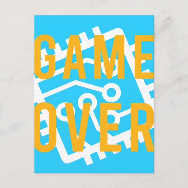 Game Over Digital Circuit Postcard (Front)