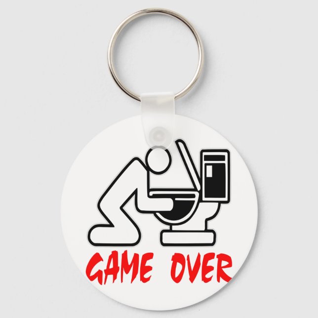 Game Over Drunk Keychain (Front)
