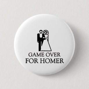 Game Over For Homer 2 Inch Round Button