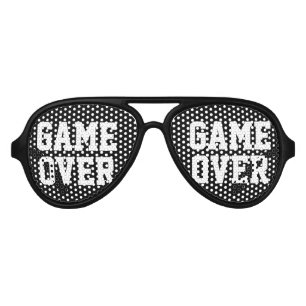 Game Over funny bachelor party shades for groom