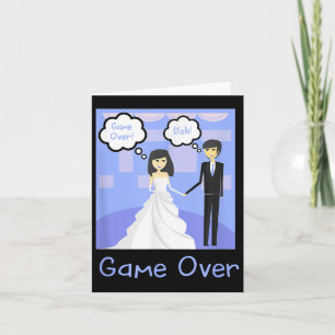 Game Over Funny Bride Groom  Card