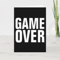 GAME OVER FUNNY WEDDING ENGAGEMENT GREETING CARDS