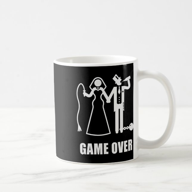 Game Over (jga Bride And Groom New Whip Beer W)  Coffee Mug (Right)