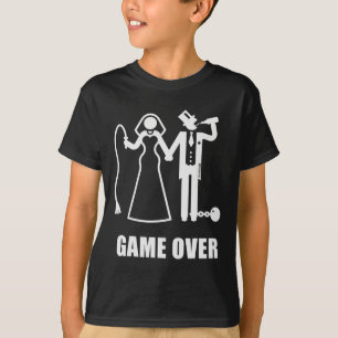 Game Over (jga Bride And Groom New Whip Beer W)  T-Shirt