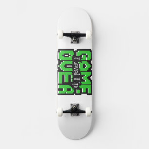Game Over, Level Up: Pixelated Retro Game World Skateboard